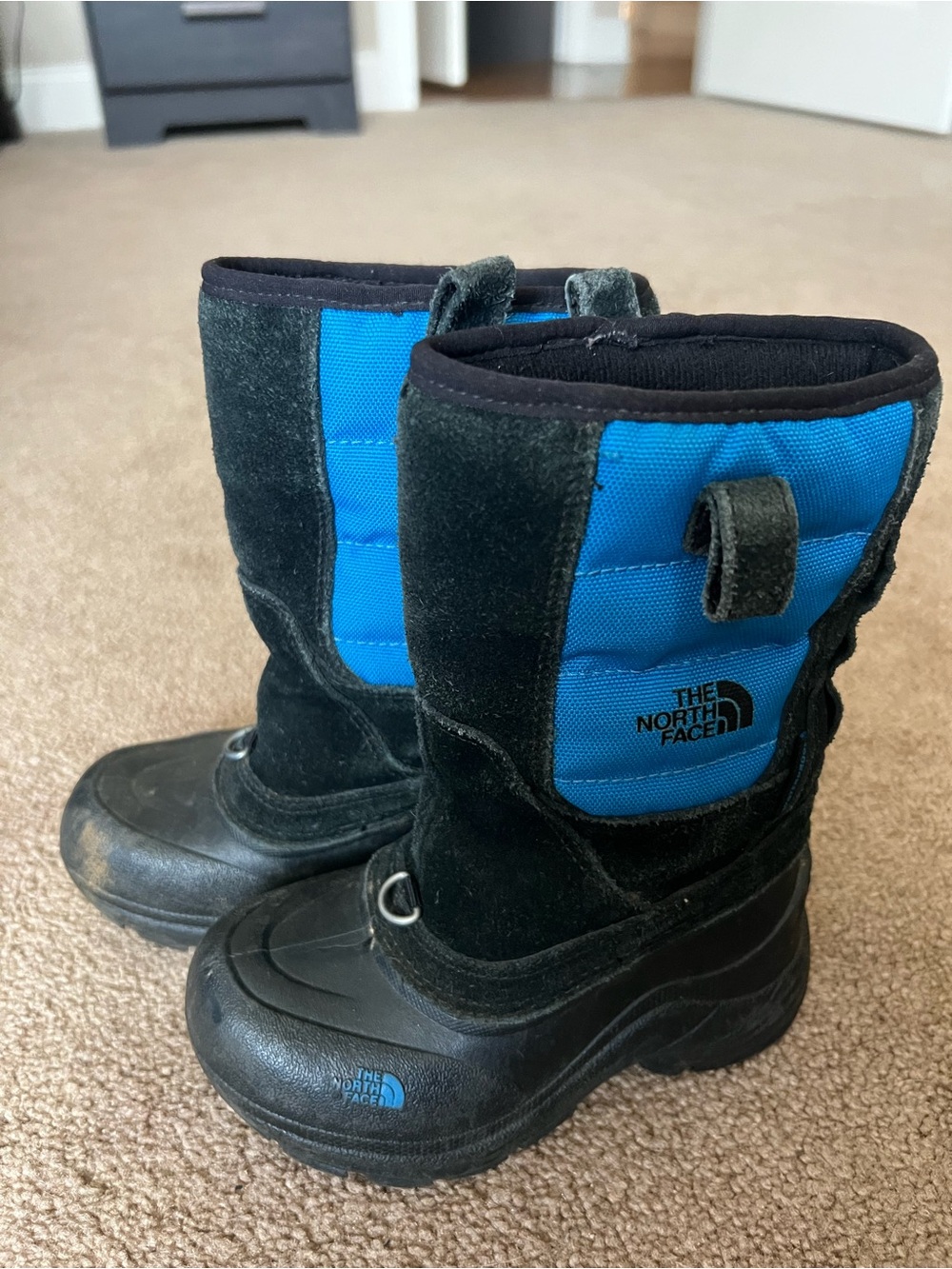 The North Face Kids Black and Blue Snow Boots